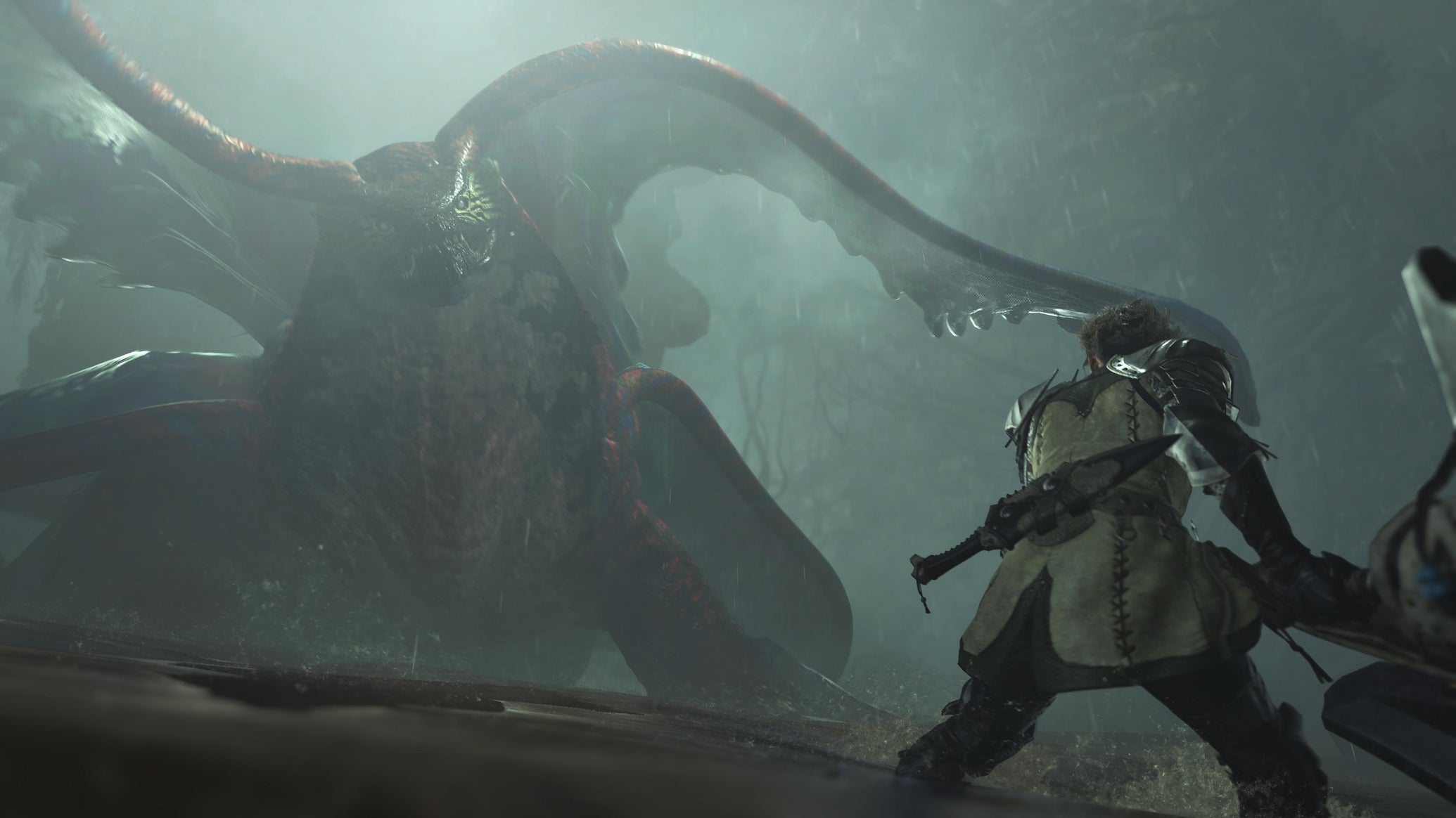 Gloria, an experienced hunter, taking on an Uth Duna with a Switch Axe in Monster Hunter Wilds. - 1