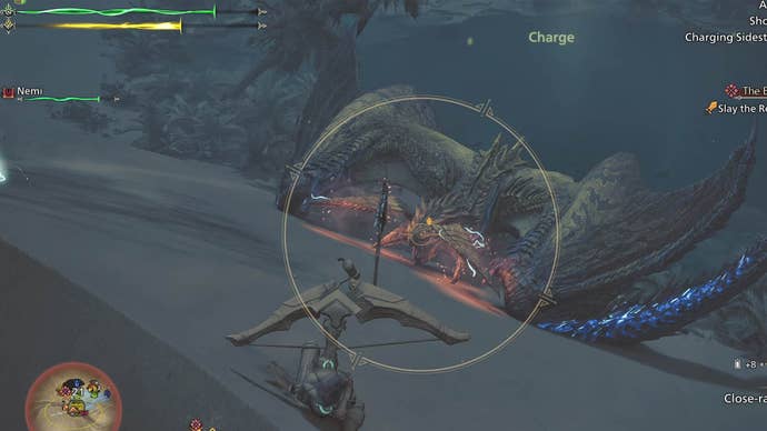 monster hunter wilds hunter aiming at rey dau wound weak spot