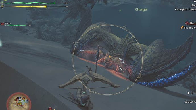 monster hunter wilds hunter aiming at rey dau wound weak spot