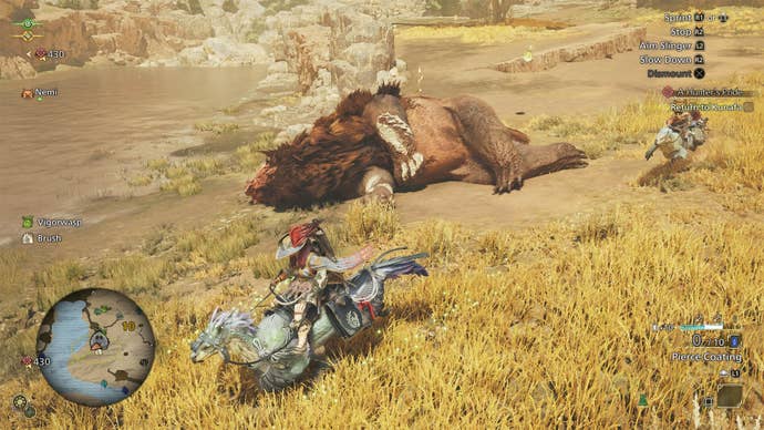 monster hunter wilds hunter by defeated alpha doshaguma