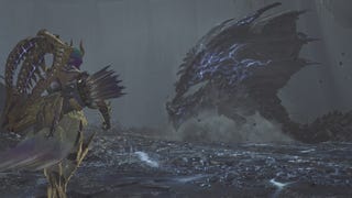 monster hunter wilds hunter facing guardian rathalos