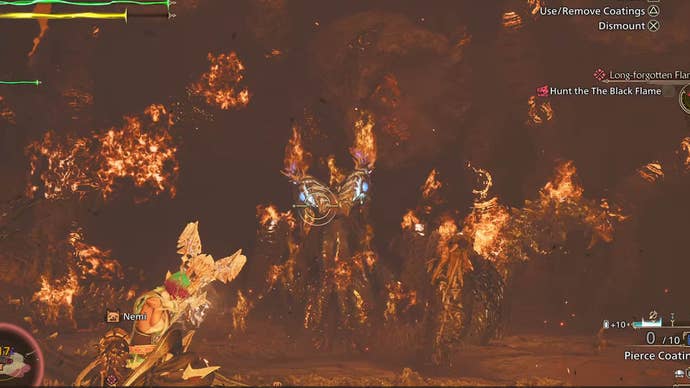 monster hunter wilds hunter facing on fire nu udra