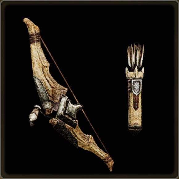 A close-up of a weapon in Monster Hunter Wilds against a black background. - 5