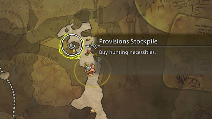 monster hunter wilds iceshard cliffs provisions map location