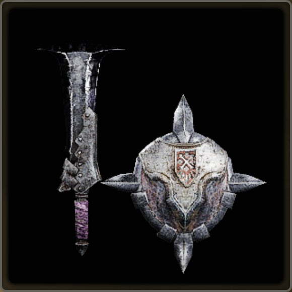 A close-up of a weapon in Monster Hunter Wilds against a black background. - 6