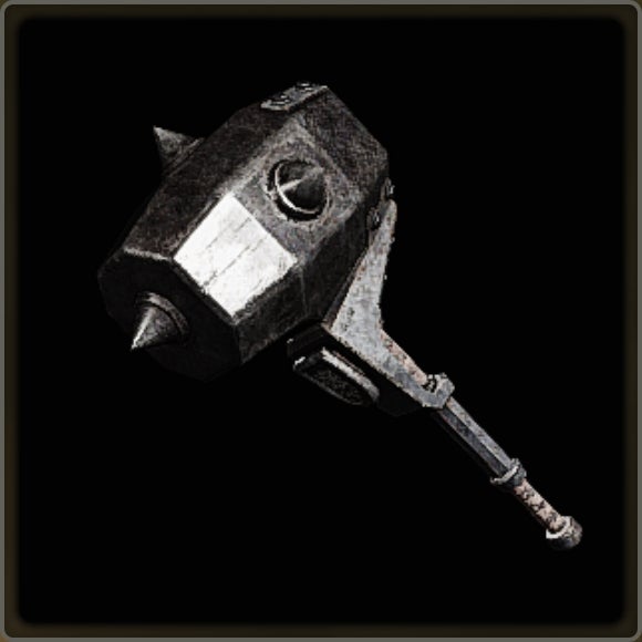 A close-up of a weapon in Monster Hunter Wilds against a black background.