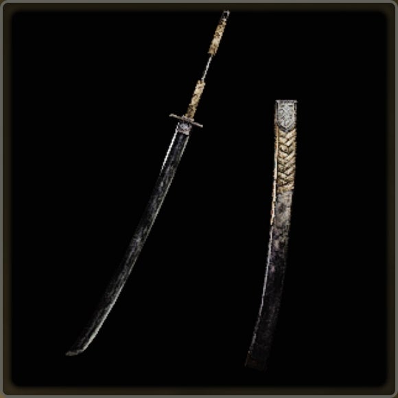 A close-up of a weapon in Monster Hunter Wilds against a black background. - 6