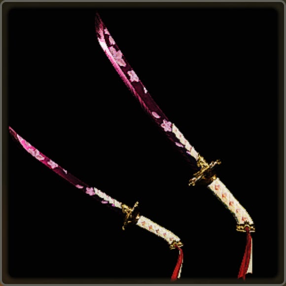 A close-up of a weapon in Monster Hunter Wilds against a black background. - 28