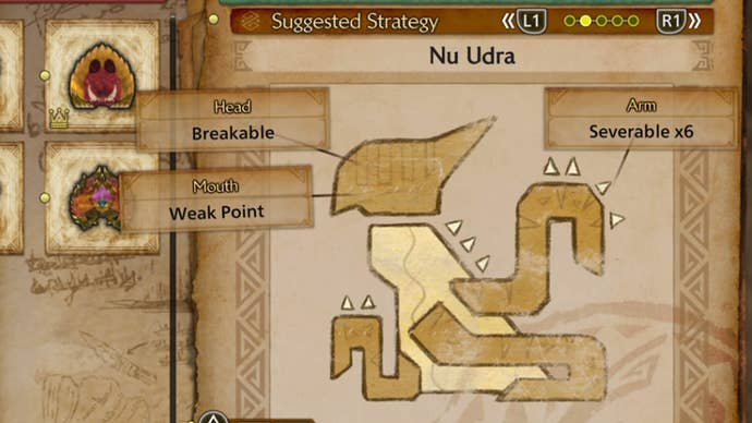 monster hunter wilds nu udra weak points in monster field journal