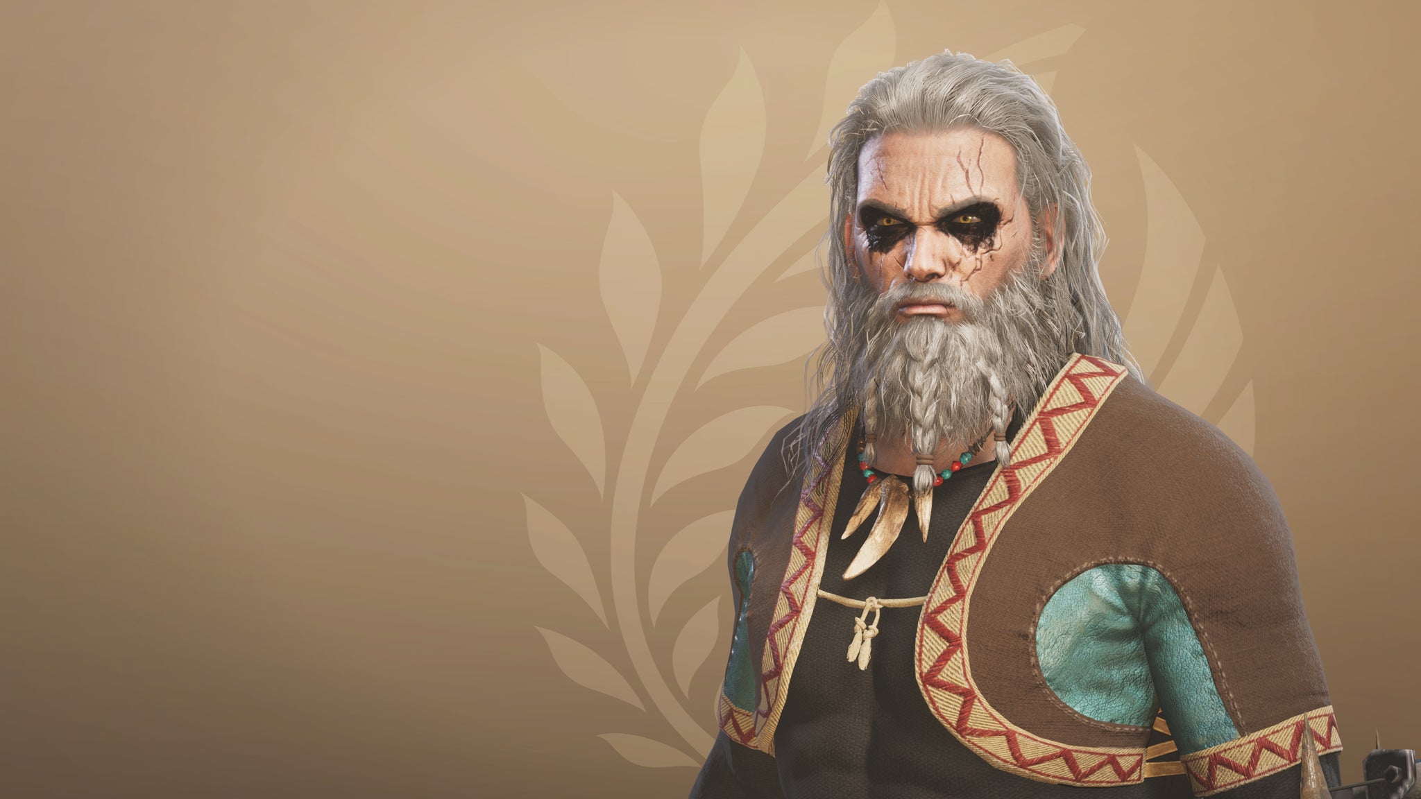 A close-up of the player hunter in the Monster Hunter Wilds character creation screen, having used a character design code to look like Odin. - 17