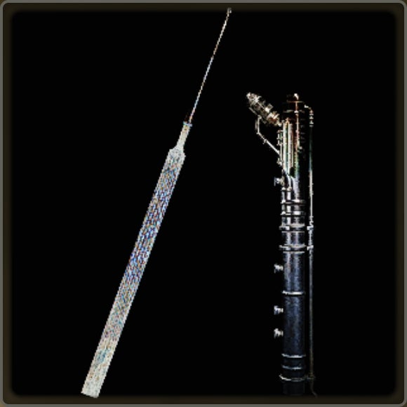 A close-up of a weapon in Monster Hunter Wilds against a black background.