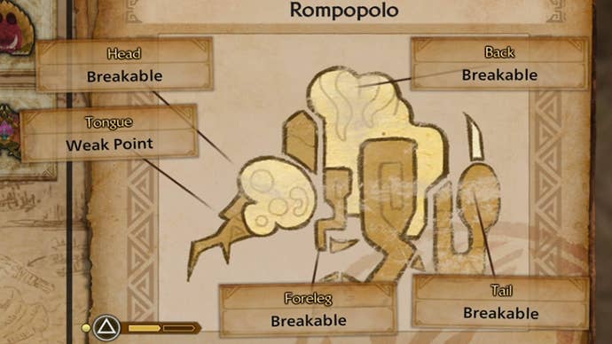 monster hunter wilds rompopolo weak points in monster field journal