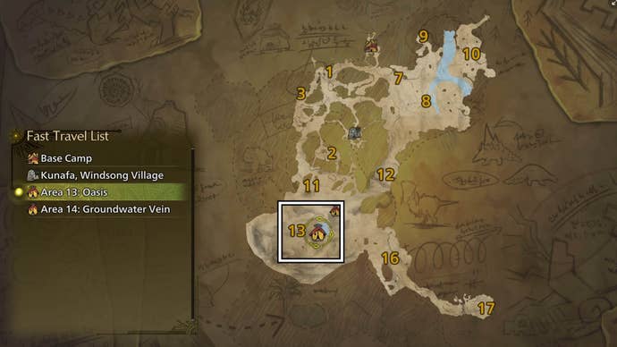 monster hunter wilds the oasis pop up camp map location windward plains