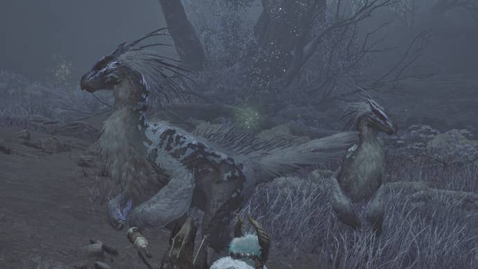 monster hunter wilds two guardian seikret in wyveria