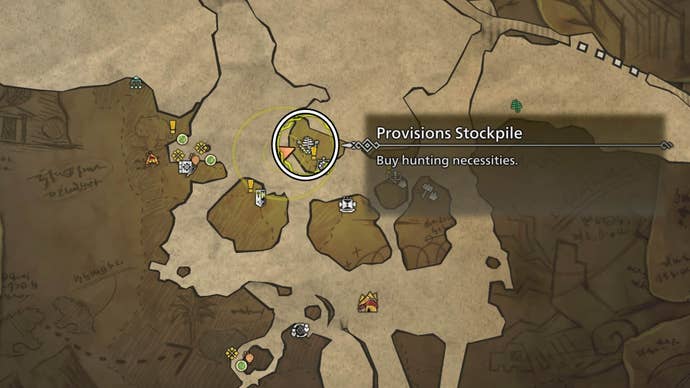 monster hunter wilds windward plains provisions map location
