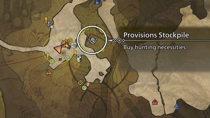monster hunter wilds wyveria provisions map location
