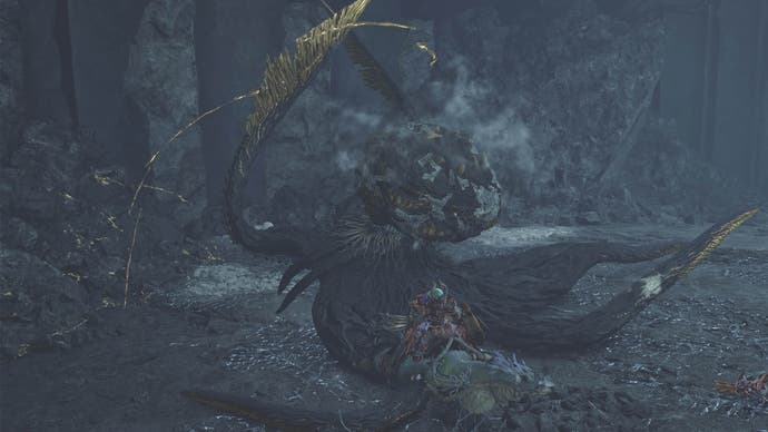 monster hunter wilds xu wu lifting arm to attack