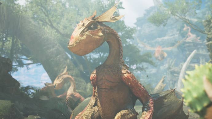 monster hunter wilds yian kut-ku in scarlet forest