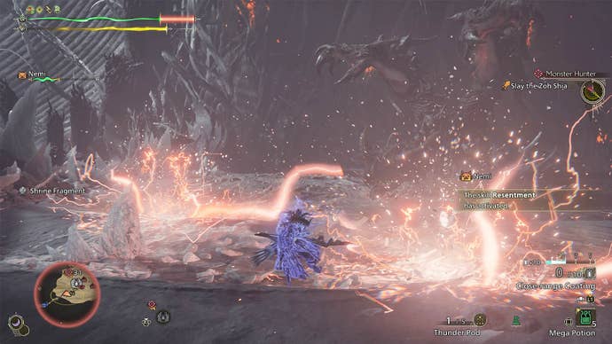 monster hunter wilds zoh shia lightning bolt across ground