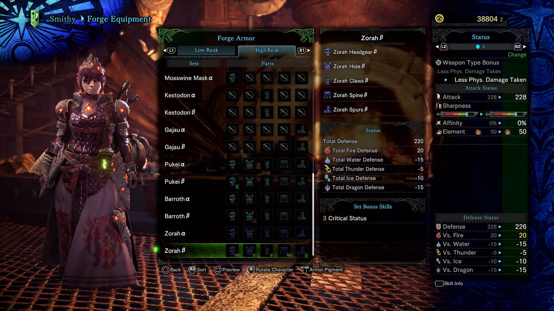 Monster Hunter World Zorah Magdaros Armor - 7