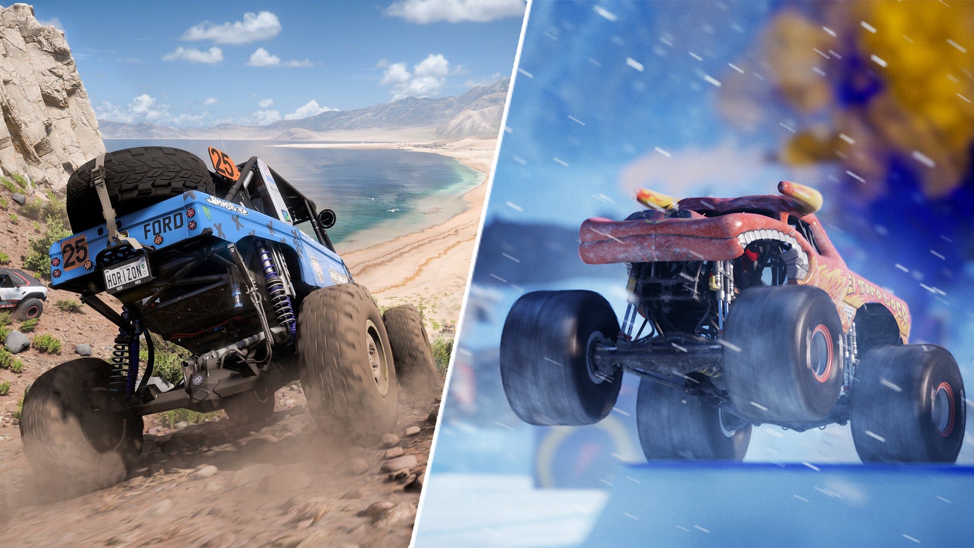 Monster Jam Showdown feels a bit like what would happen if Forza Horizon had a baby with my childhood, and that's cool