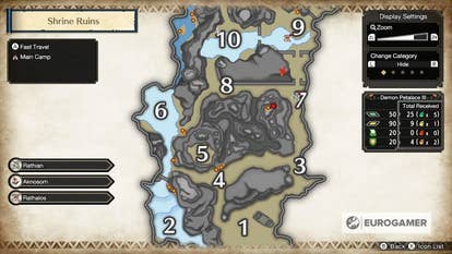 Where to find Great Wirebugs and Jewel lilies locations in Monster