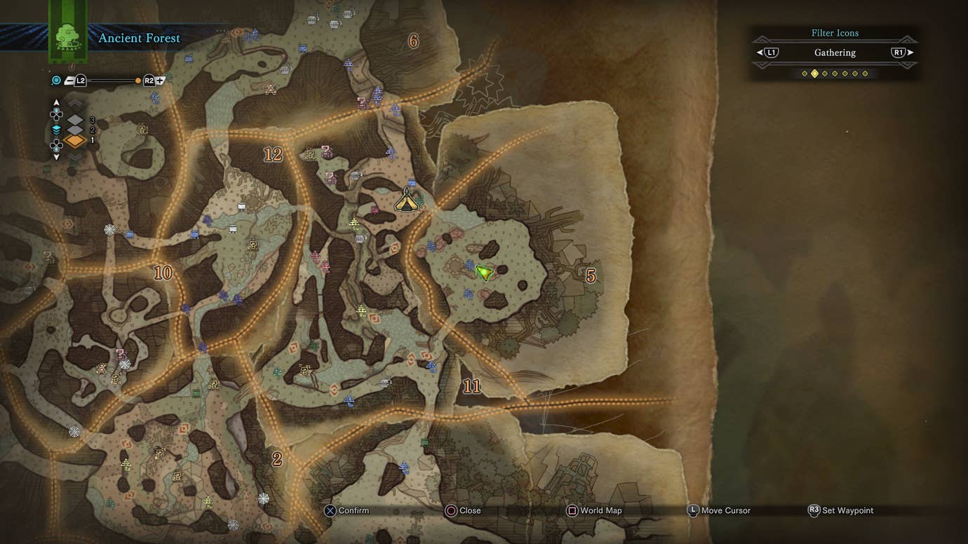 Monster Hunter World Ancient Forest - Map Overview, All Plants and ...