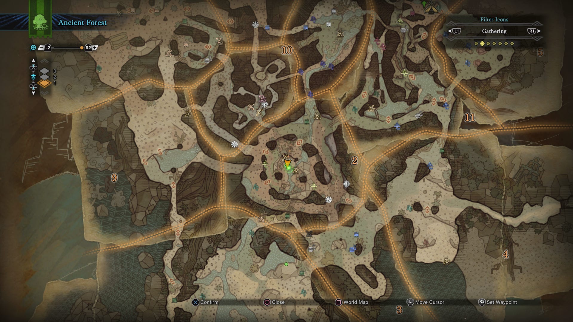 Monster Hunter World Ancient Forest - Map Overview, All Plants and ...