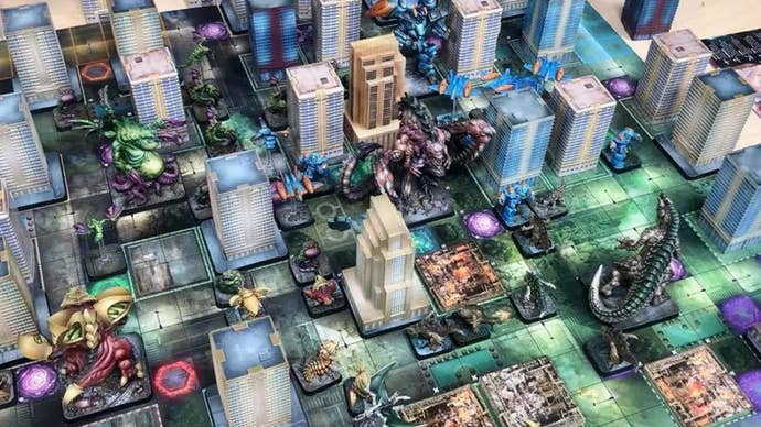 Monsterpocalypse Board Game layout top-down