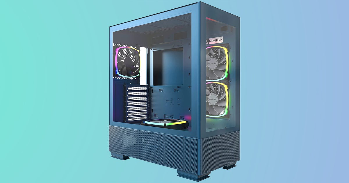 This beautiful, blue Montech Sky Two PC case is down to £70 from Scan ...