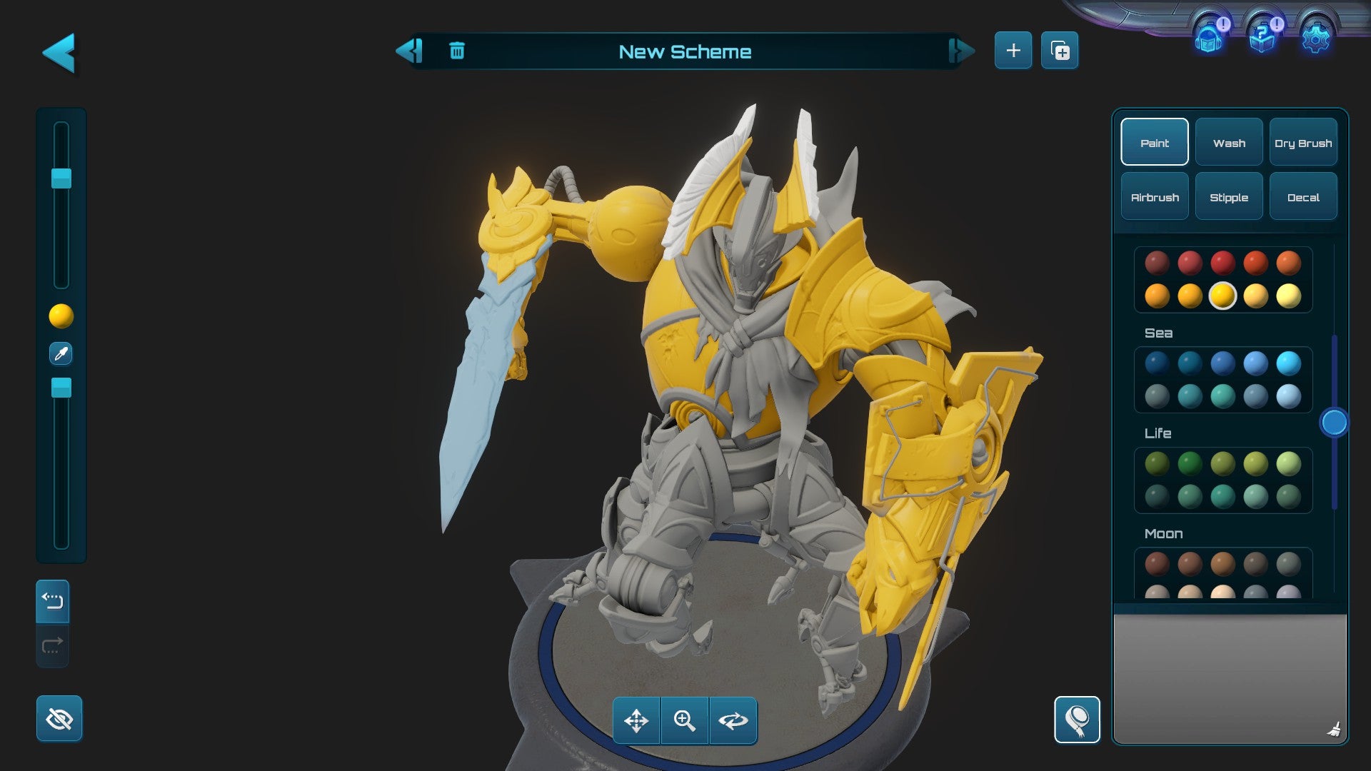 Bertie&rsquo;s in-progress painting, with lots of sunshine yellow.