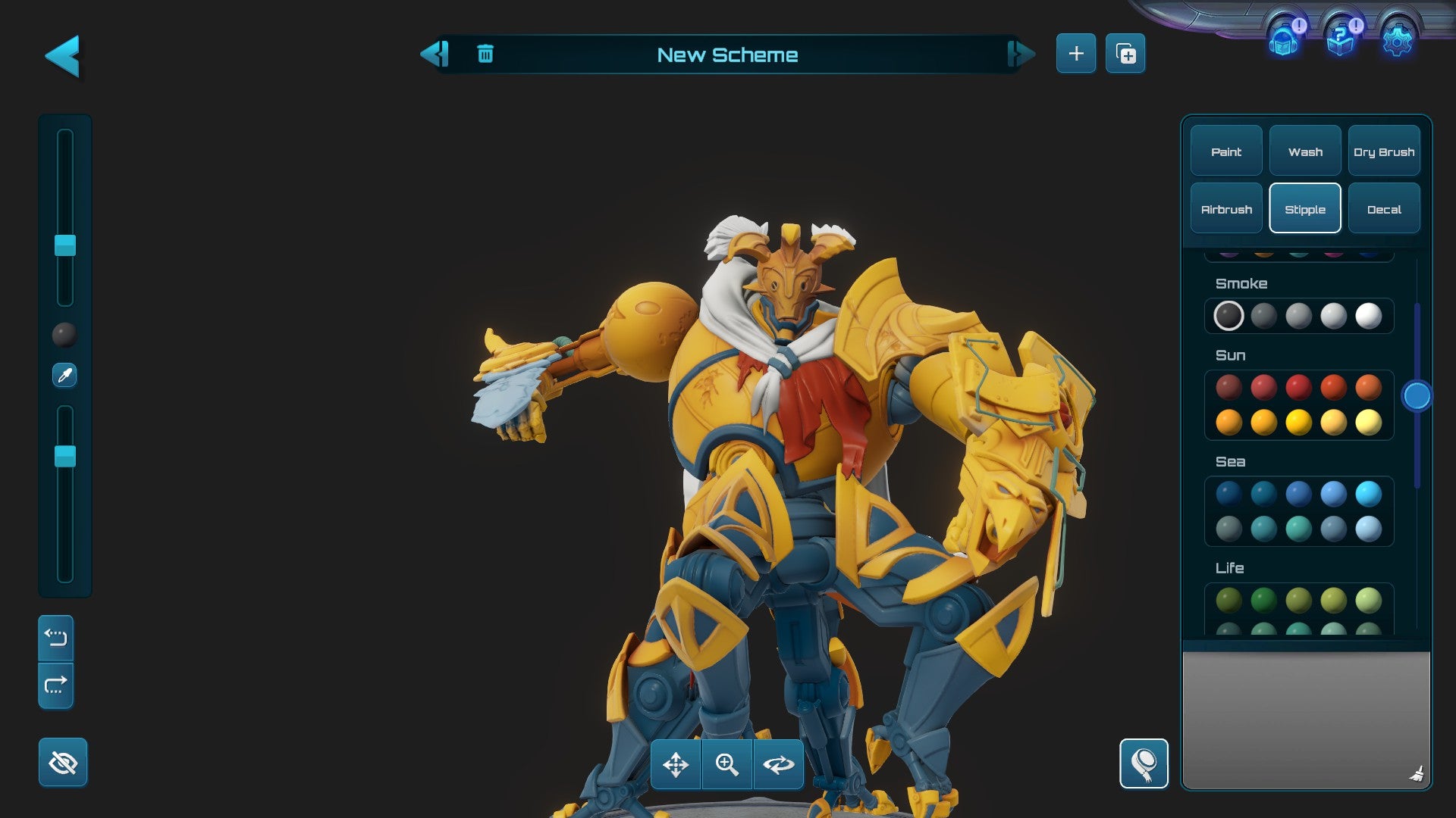 Almost the finished article - a nearly repainted, garishly yellow hero character. Bertie is wasted on writing, I tell you.