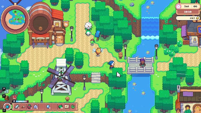 Exploring the nice town in Moonstone Island