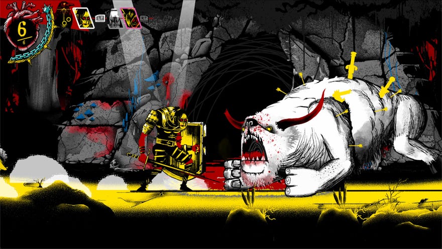 A large furry monsters attack in MÖRK BORG Heresy Supreme.