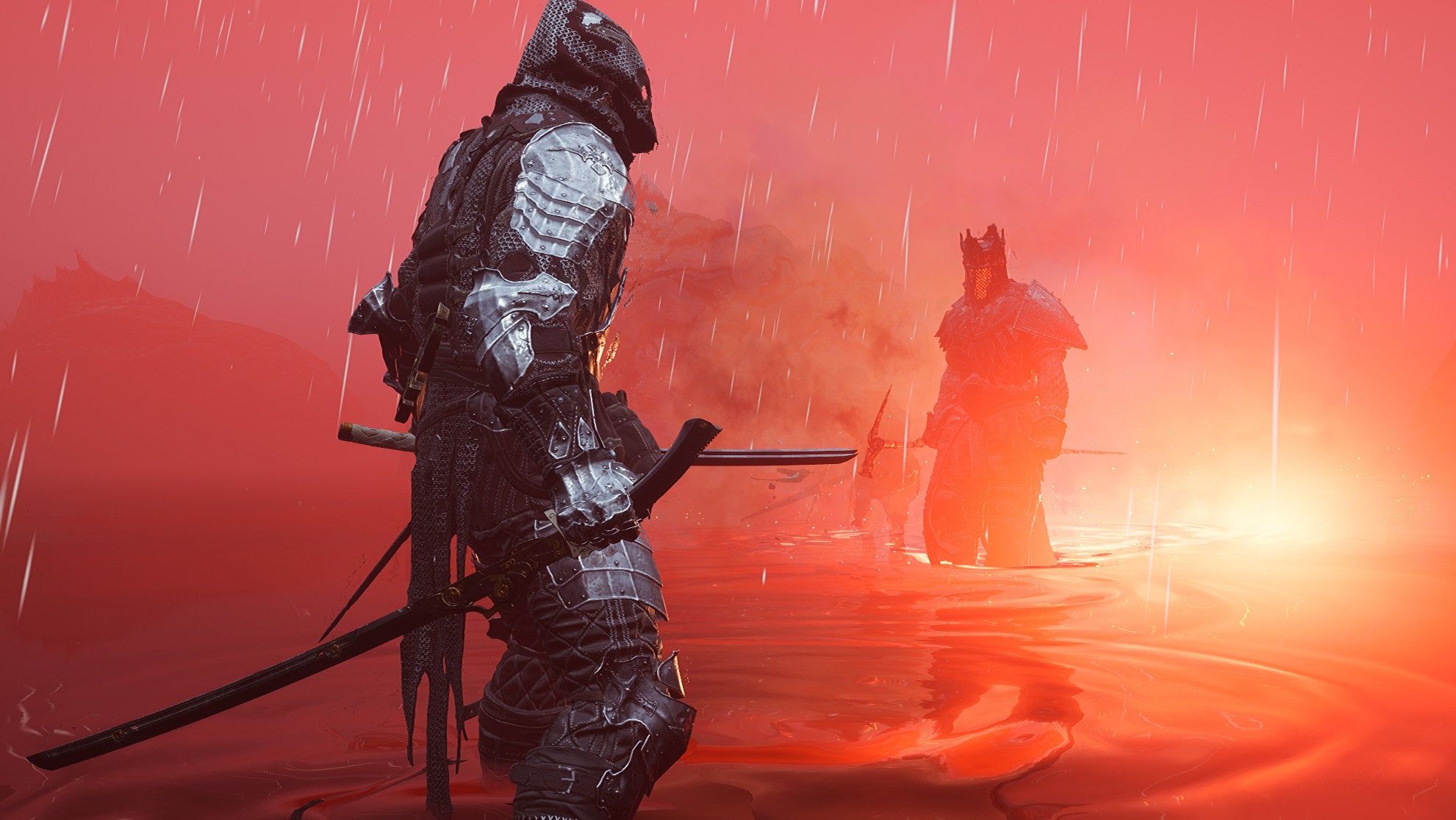 A duel in a Mortal Shell screenshot.