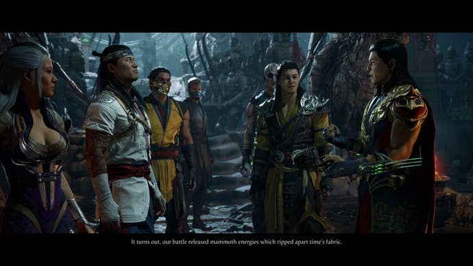 Characters in Mortal Kombat 1’s story mode discuss how they’ve made a multiverse happen