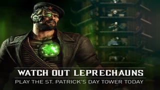 Mortal Kombat X challenge tower celebrates St Patrick's Day