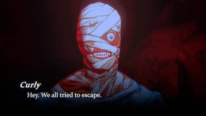 Curly faces Jimmy and says “We all tried to escape."