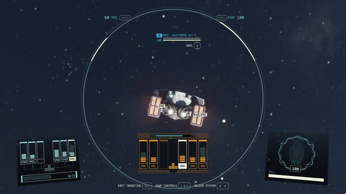 An NPC vessel piloted by a school teacher Mrs Whitmore in Starfield.