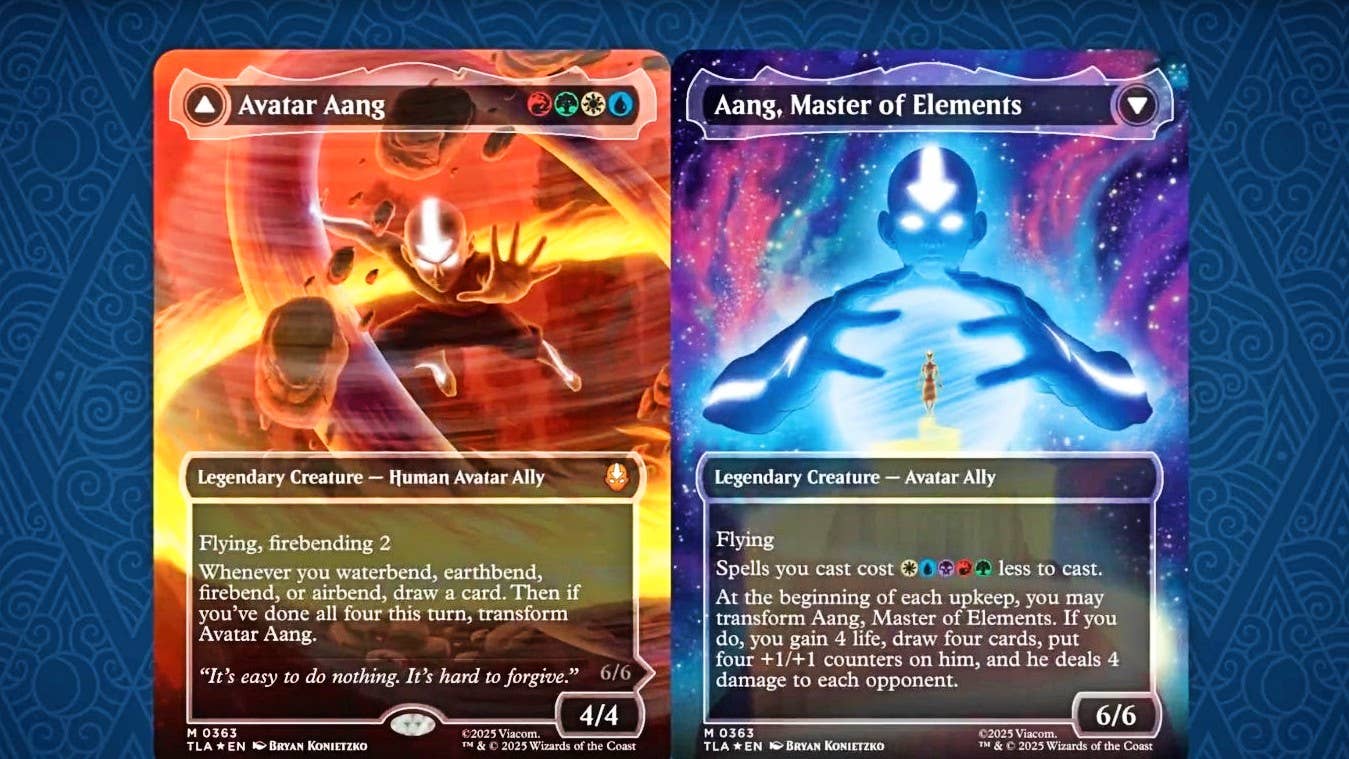 Magic: The Gathering zeigt den Avatar - Aang kann alle Elemente bändigen und lässt euch Karten ziehen
