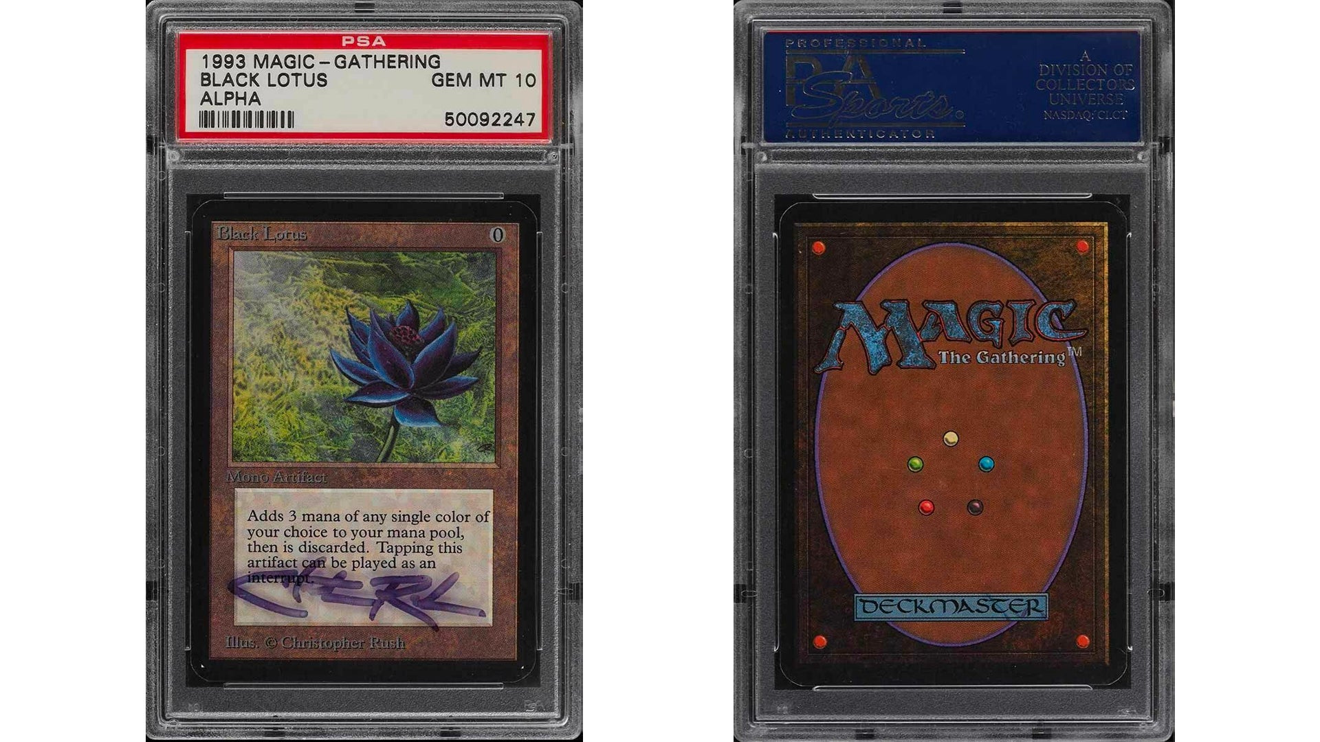 Autographed Black Lotus looks set to become Magic: The Gathering's 