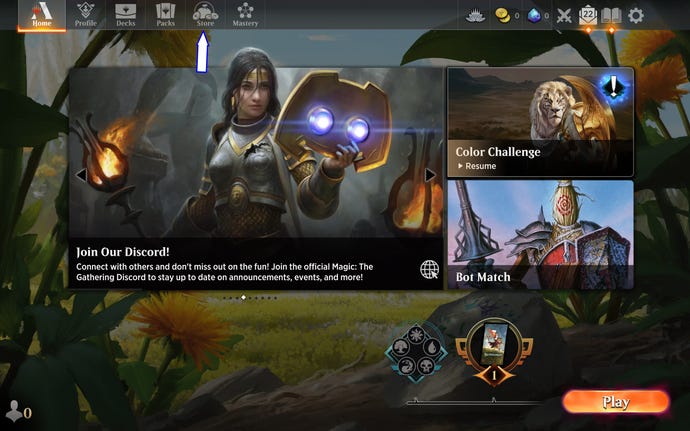 Screenshot from MTG Arena showing the game's store page.