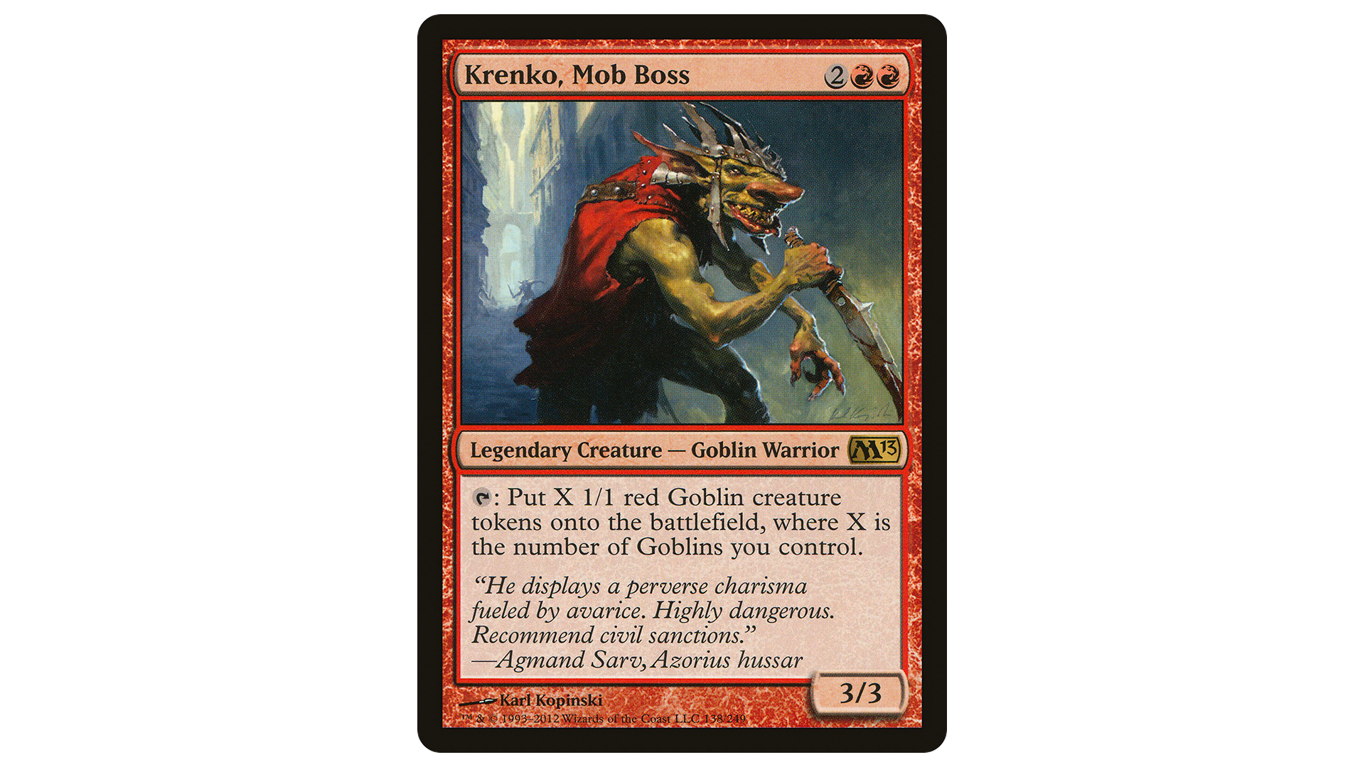 mtg boss cards Krenko, Mob Boss