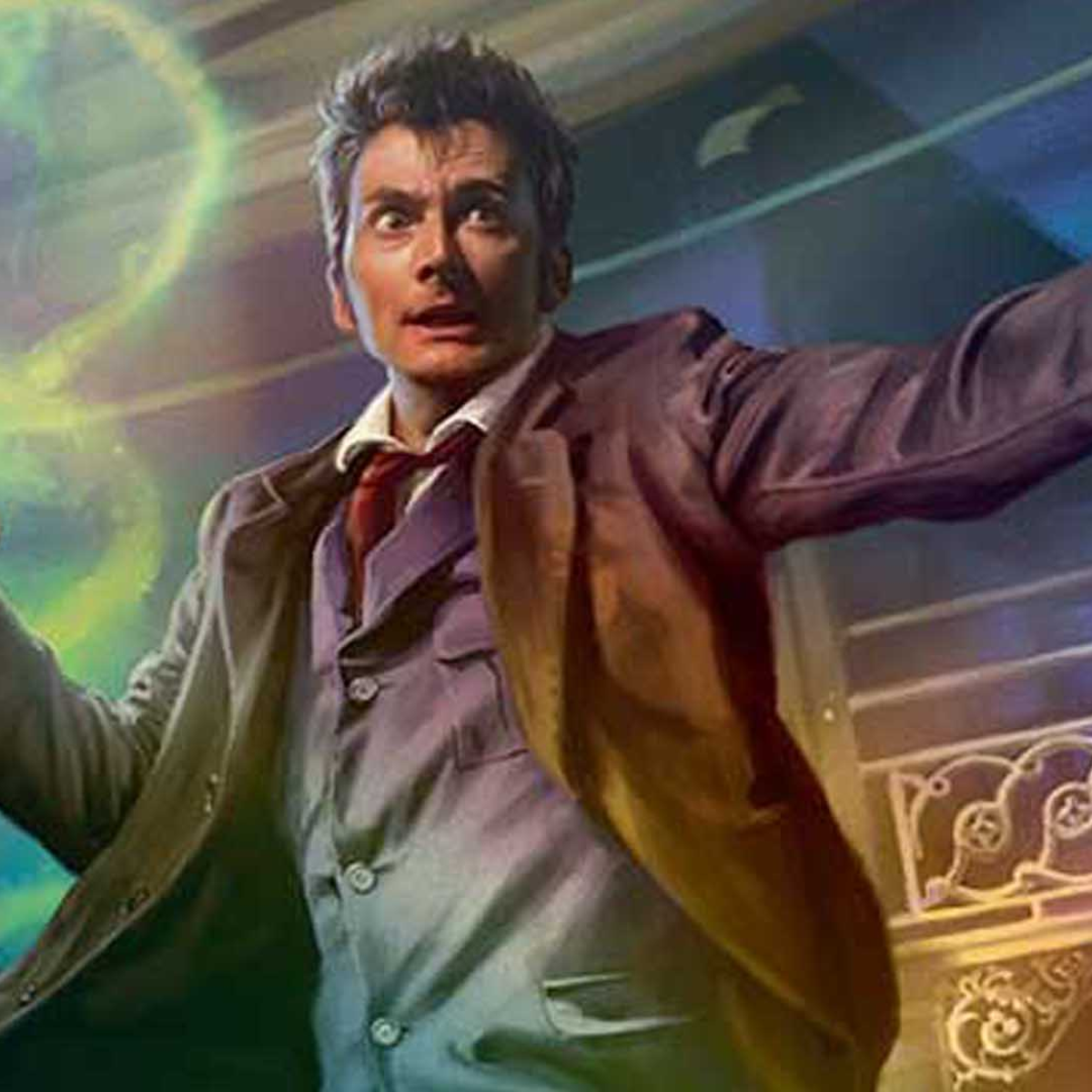 Magic: The Gathering's Doctor Who set reveals cards for Tenth Doctor, TARDIS and daleks, plus fish fingers in custard | Dicebreaker Magic: The Gathering's Doctor Who set reveals cards for Tenth Doctor, TARDIS and daleks, plus fish fingers in custard | Dicebreaker