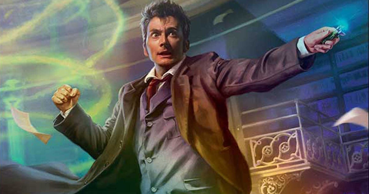 Magic: The Gathering's Doctor Who set reveals cards for Tenth Doctor, TARDIS and daleks, plus fish fingers in custard | Dicebreaker Magic: The Gathering's Doctor Who set reveals cards for Tenth Doctor, TARDIS and daleks, plus fish fingers in custard | Dicebreaker