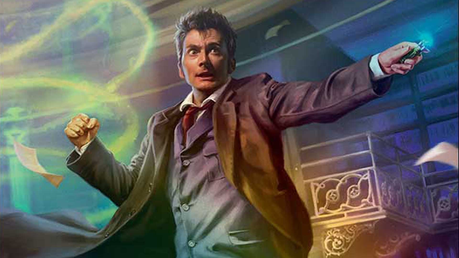 Magic: The Gathering's Doctor Who set reveals cards for Tenth Doctor, TARDIS and daleks, plus fish fingers in custard | Dicebreaker Magic: The Gathering's Doctor Who set reveals cards for Tenth Doctor, TARDIS and daleks, plus fish fingers in custard | Dicebreaker