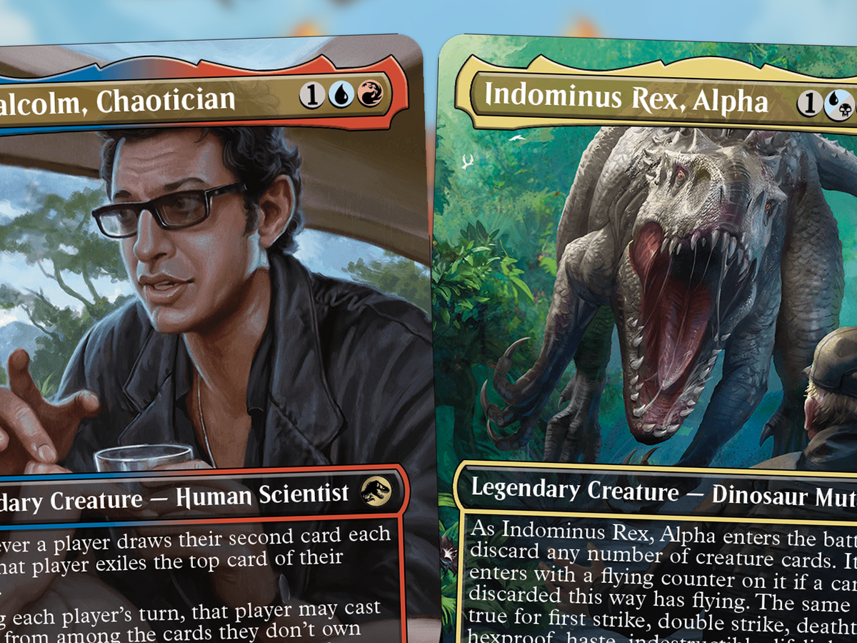 Magic: The Gathering's Jurassic World cards will let you fight a dinosaur with commander Jeff Goldblum | Dicebreaker Magic: The Gathering's Jurassic World cards will let you fight a dinosaur with commander Jeff Goldblum | Dicebreaker