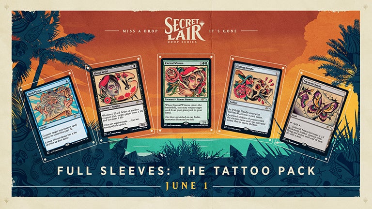 Magic: The Gathering's Secret Lair Summer Superdrop includes classic cards as ink-credible tattoos | Dicebreaker Magic: The Gathering's Secret Lair Summer Superdrop includes classic cards as ink-credible tattoos | Dicebreaker