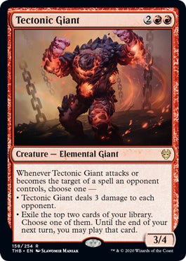 Magic: The Gathering Theros: Beyond Death exclusive card reveal - Tectonic Giant | Dicebreaker Magic: The Gathering Theros: Beyond Death exclusive card reveal - Tectonic Giant | Dicebreaker