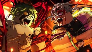 Artwork for the Roblox game Mugen showing two Demon Slayer-inspired characters facing off and ready to battle.